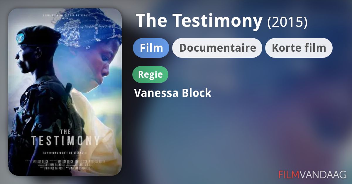 The Testimony (film, 2015) FilmVandaag.nl