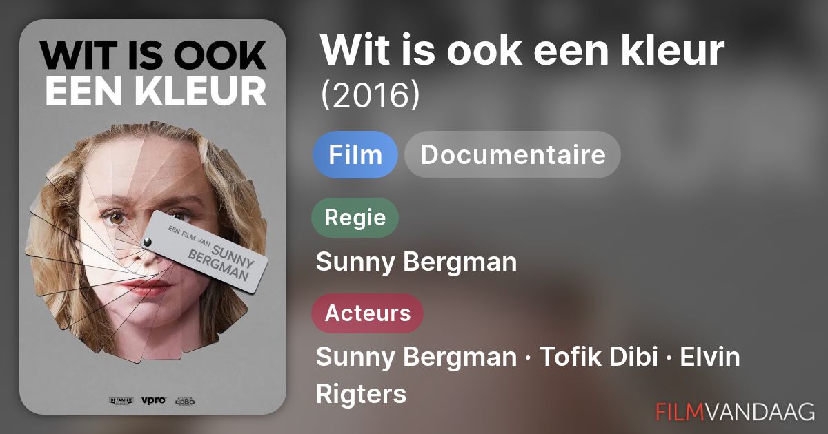 Wit is ook een kleur (film, 2016) - FilmVandaag.nl