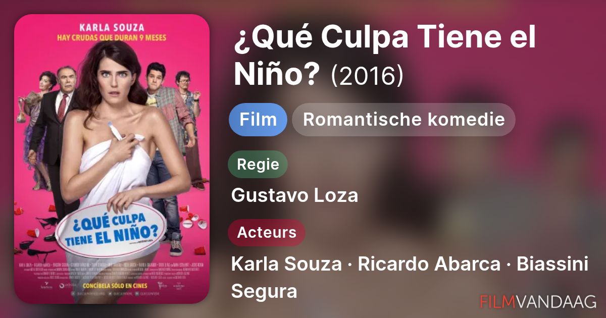 ¿Qué Culpa Tiene el Niño? (film, 2016) - FilmVandaag.nl