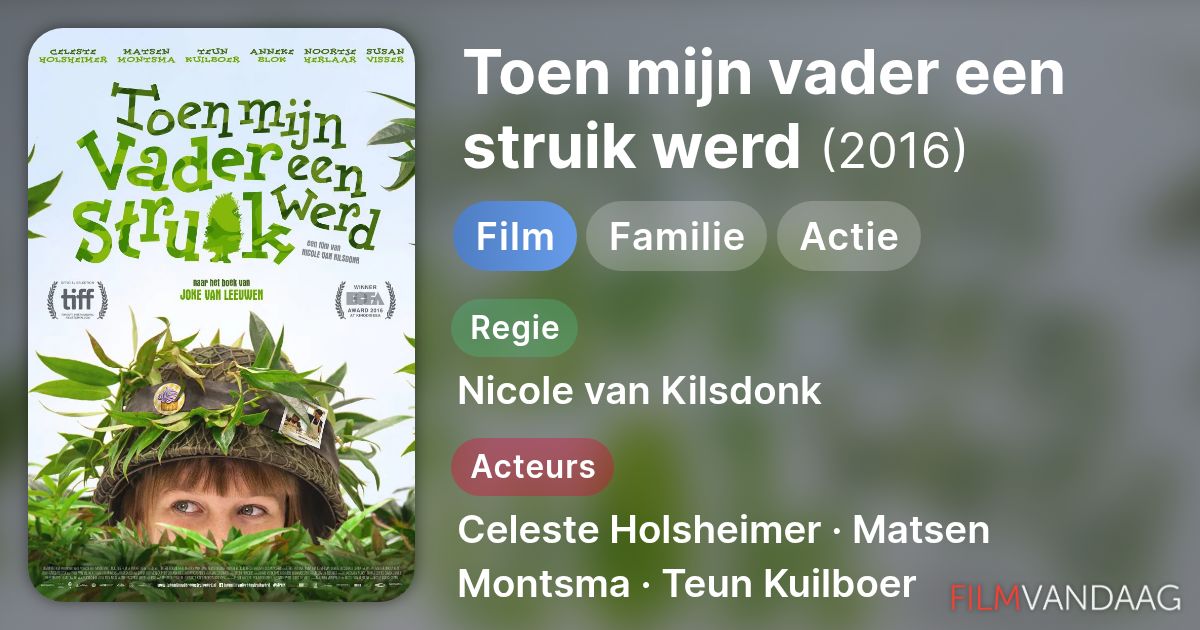 Toen mijn vader een struik werd (film, 2016) - FilmVandaag.nl