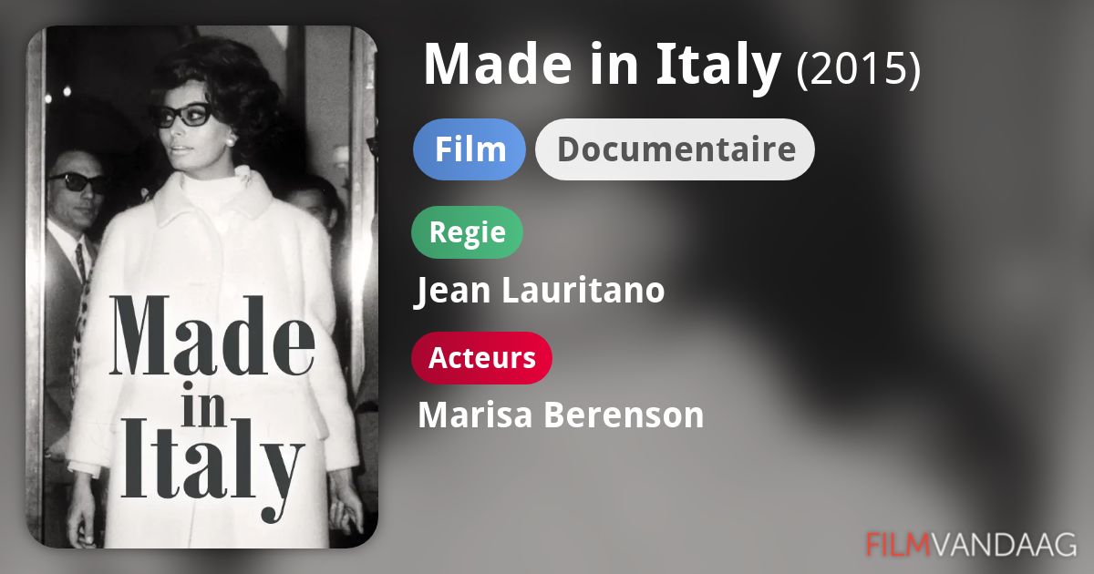 Made in Italy (film, 2015) FilmVandaag.nl
