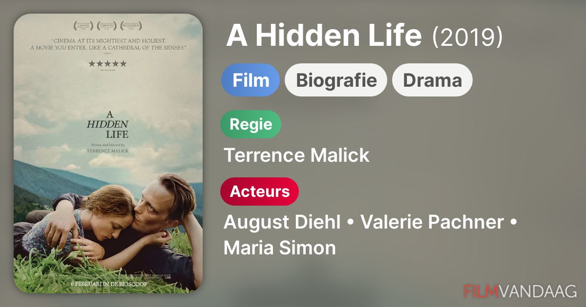 A Hidden Life (film, 2019) kopen op dvd of bluray