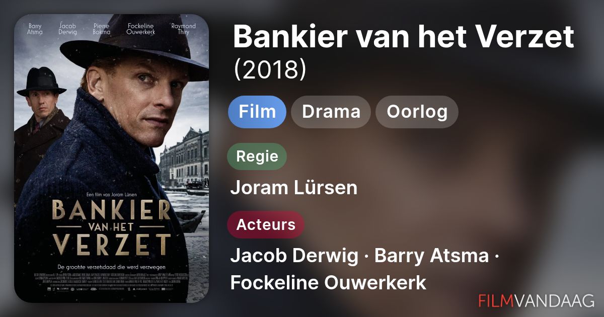 Alle acteurs in Bankier van het Verzet (film, 2018) - FilmVandaag.nl