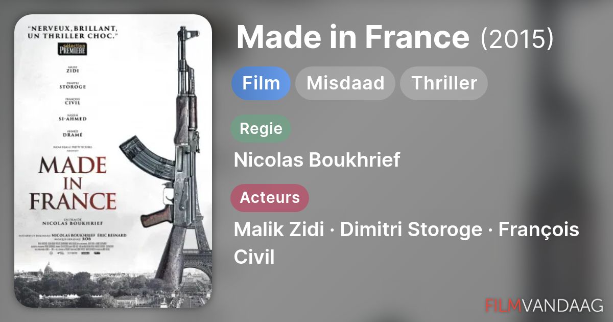 Made in France (film, 2015) - FilmVandaag.nl