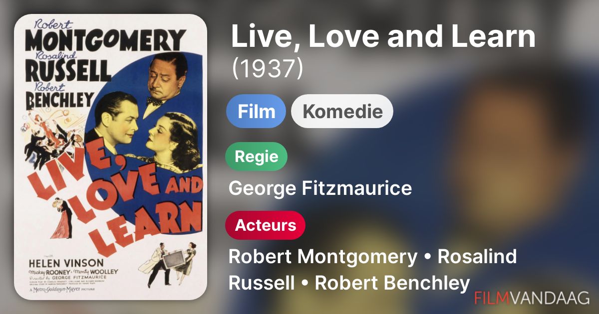 Live, Love and Learn (film, 1937) FilmVandaag.nl