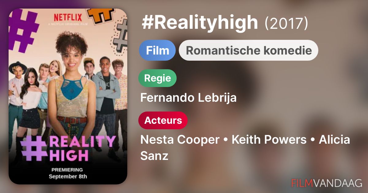 Realityhigh (film, 2017) FilmVandaag.nl