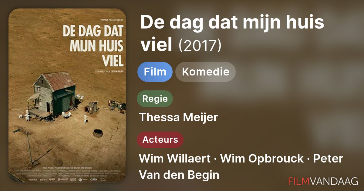 Alle acteurs in De dag dat mijn huis viel (film, 2017) - FilmVandaag.nl
