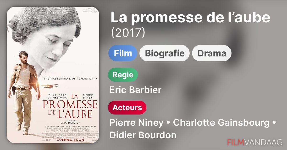 La Promesse De L'aube Streaming Vf La promesse de l’aube (film, 2017) kopen op dvd of blu-ray - FilmVandaag.nl