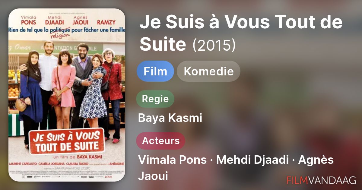 Je Suis à Vous Tout de Suite (film, 2015) Nu Online Kijken - FilmVandaag.nl