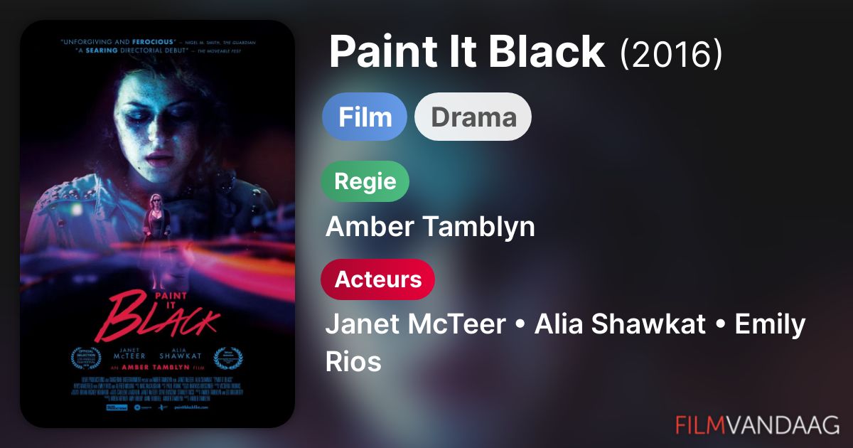 Paint It Black (film, 2016) FilmVandaag.nl