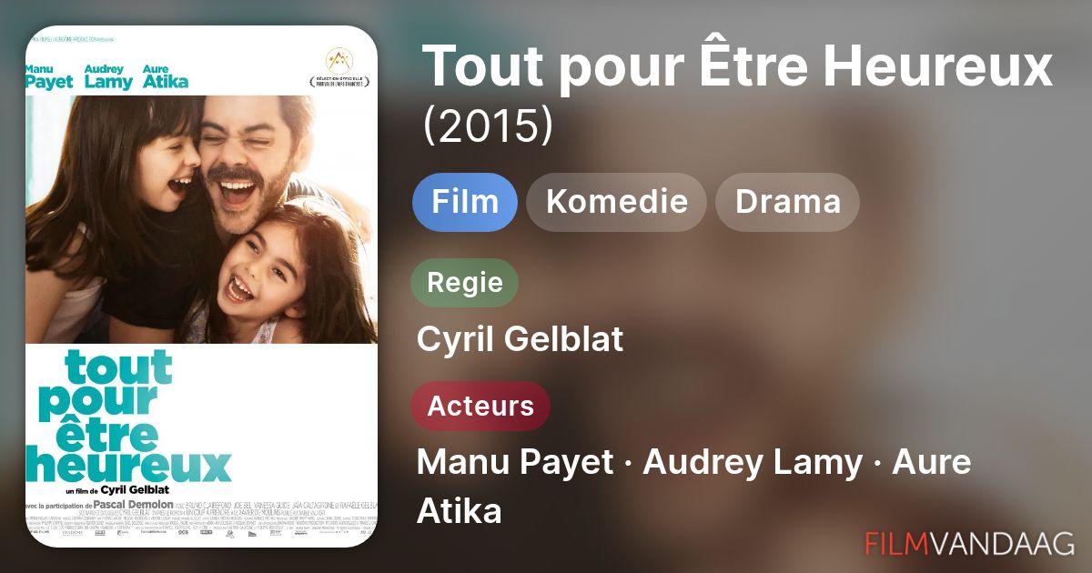 Tout pour Être Heureux (film, 2015) kopen op dvd of blu-ray