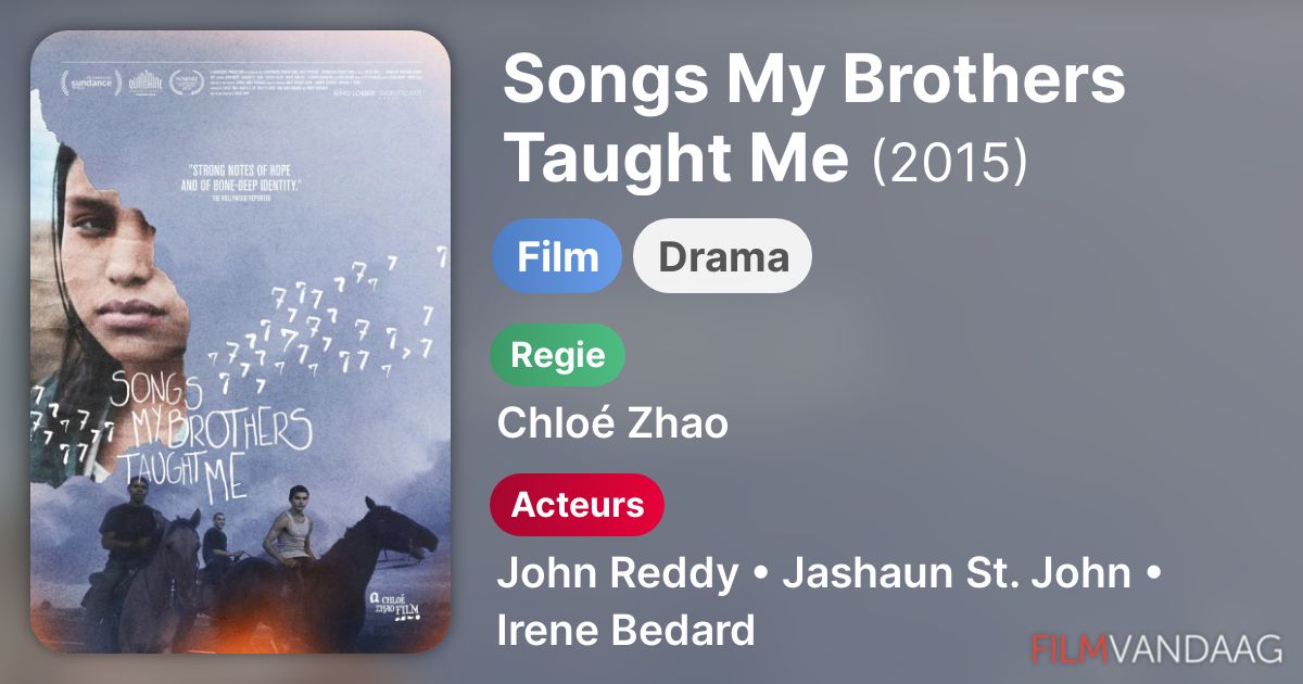 Songs My Brothers Taught Me (film, 2015) FilmVandaag.nl