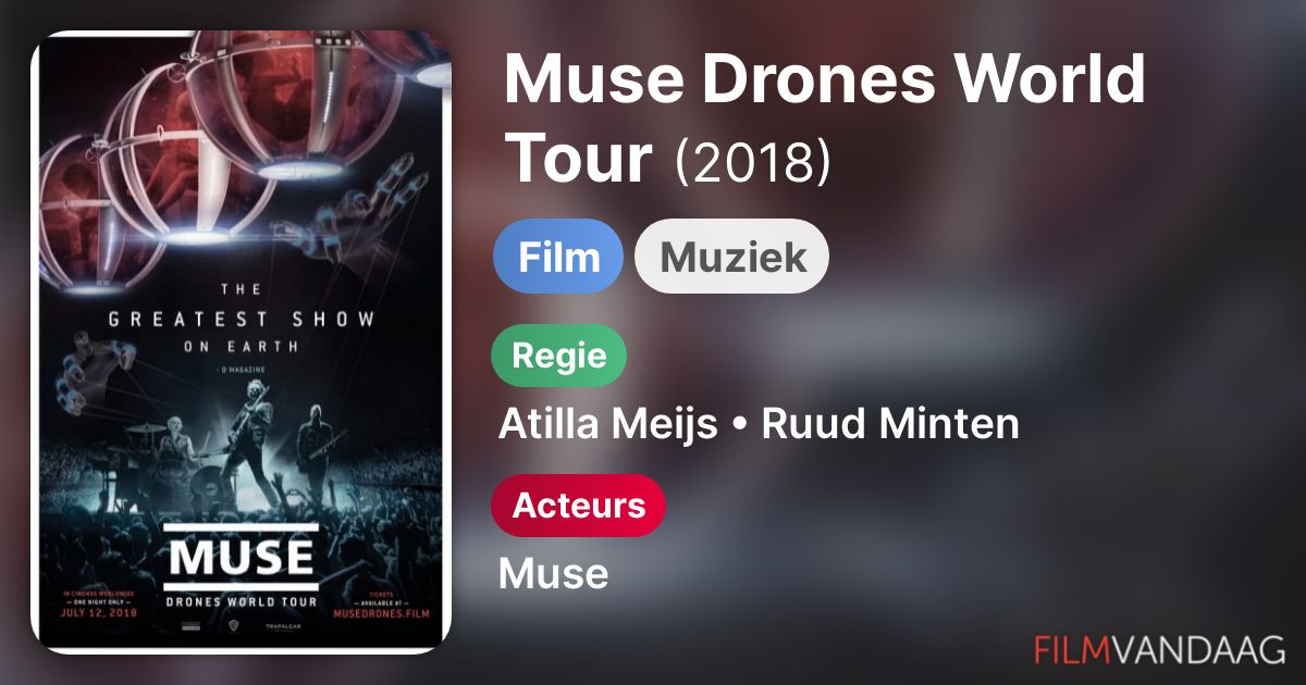 Muse Drones World Tour (film, 2018) FilmVandaag.nl