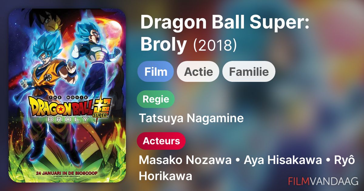 Dragon Ball Super Broly Film 18 Filmvandaag Nl