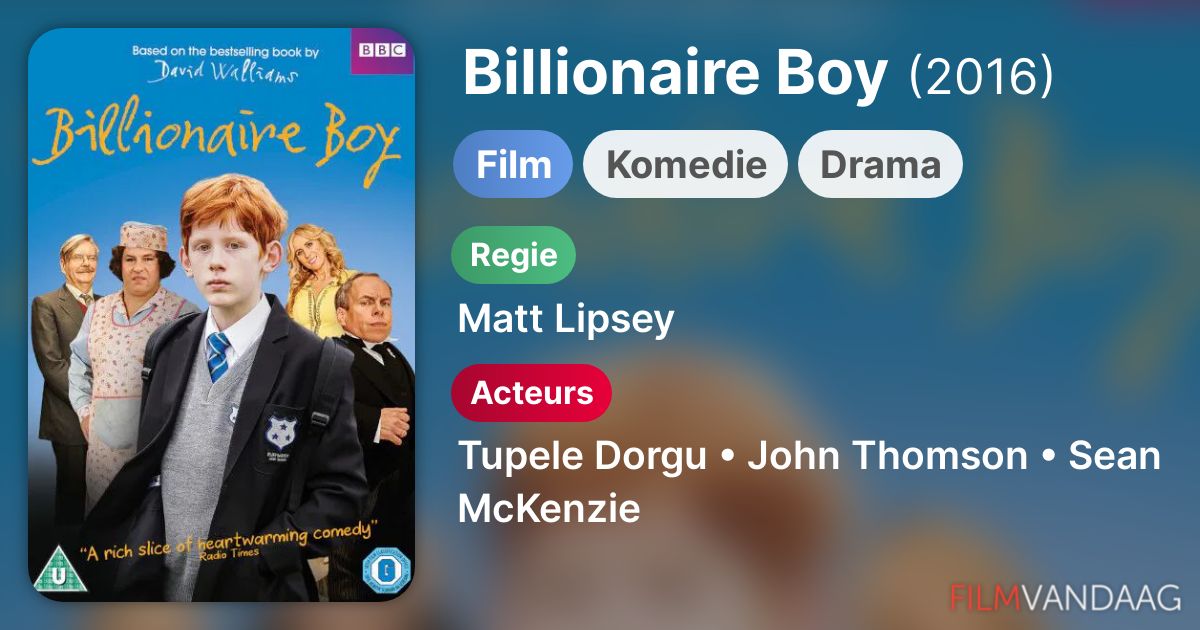 Billionaire Boy (film, 2016) FilmVandaag.nl