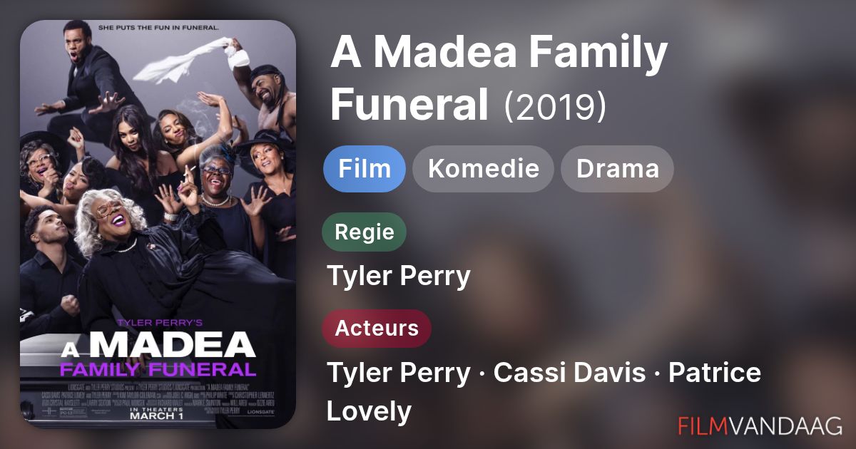 A Madea Family Funeral (film, 2019) - FilmVandaag.nl