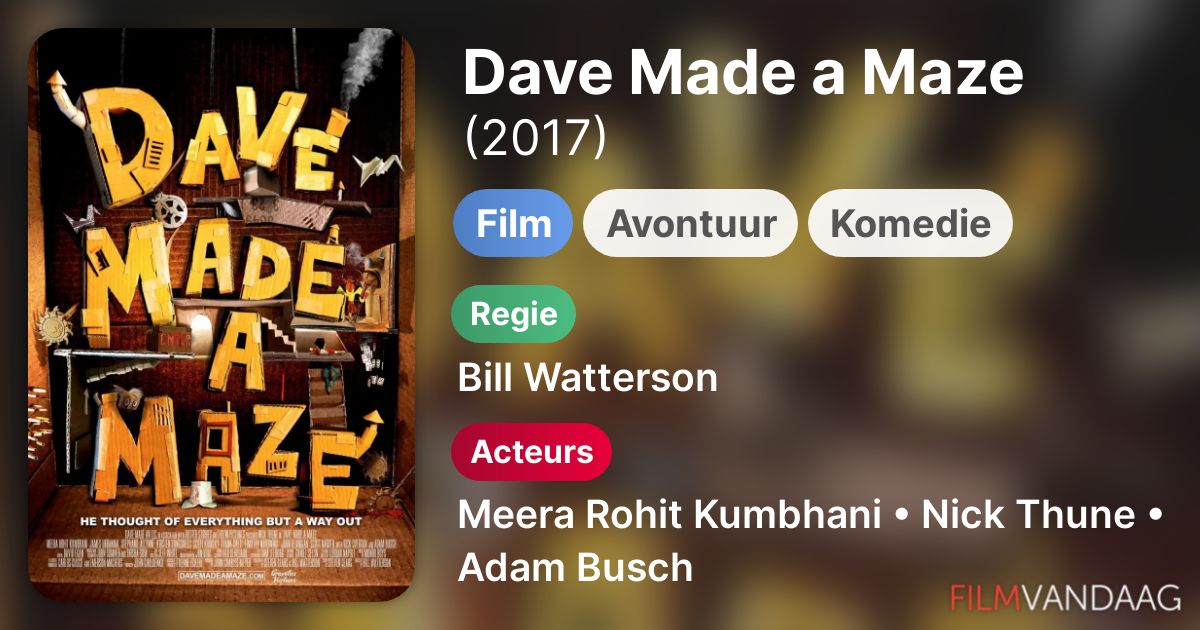 Dave Made a Maze (film, 2017) FilmVandaag.nl