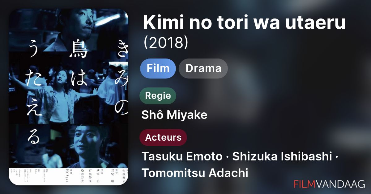 Kimi no tori wa utaeru (film, 2018) - FilmVandaag.nl