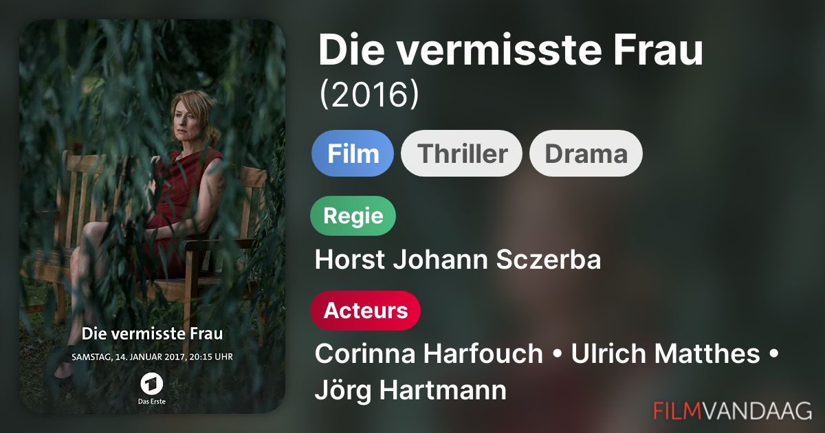 Die vermisste Frau (film, 2016) FilmVandaag.nl Die vermisste Frau (film, 2016) FilmVandaag.nl