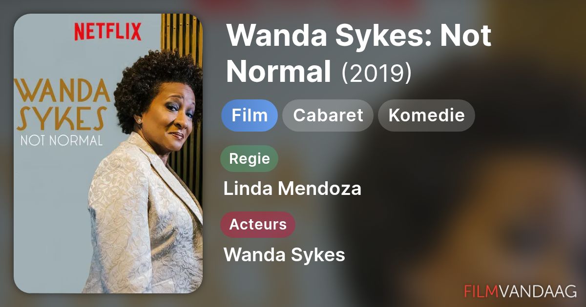 Wanda Sykes: Not Normal (film, 2019) - FilmVandaag.nl