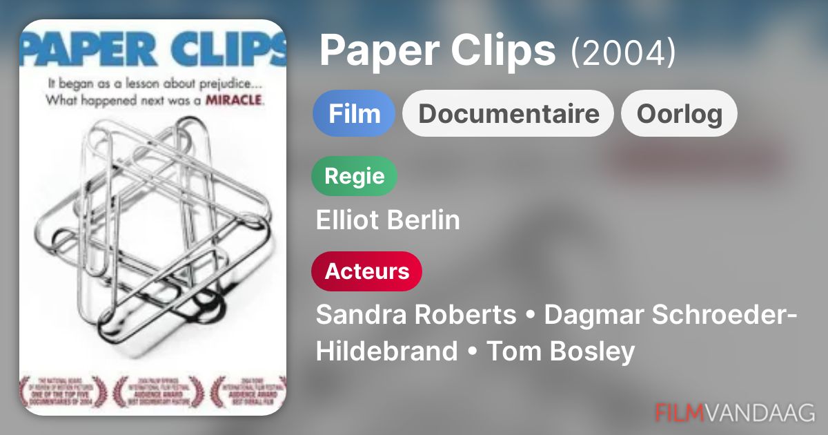 Paper Clips (film, 2004) FilmVandaag.nl