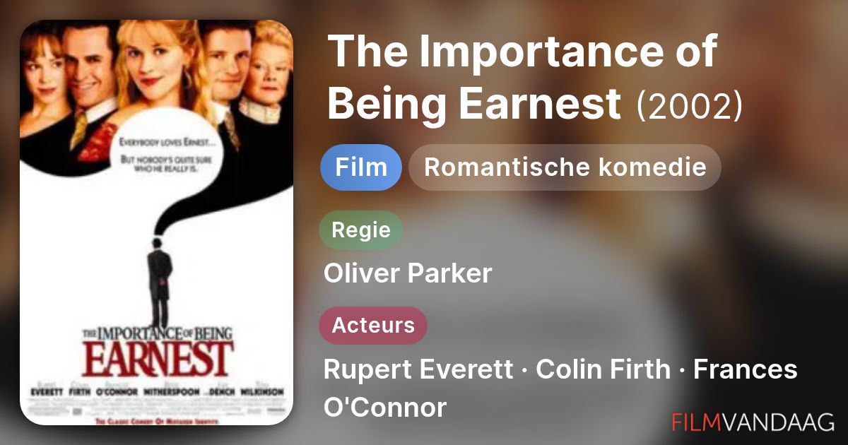 The Importance of Being Earnest (film, 2002) - FilmVandaag.nl