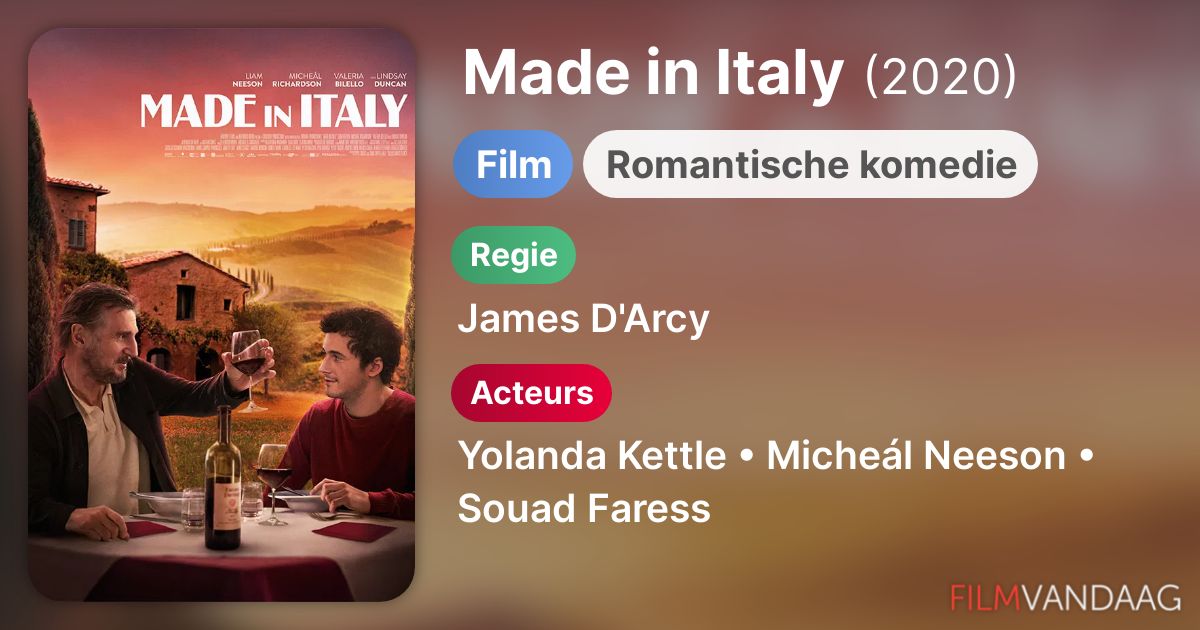 Made in Italy (film, 2020) FilmVandaag.nl