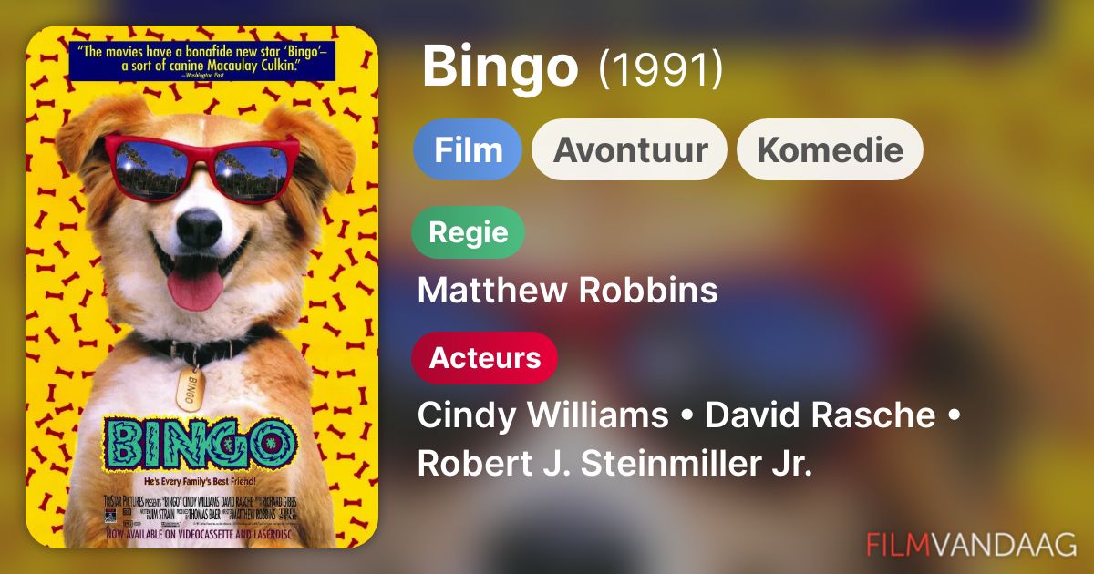 Bingo (film, 1991) kopen op dvd of bluray FilmVandaag.nl