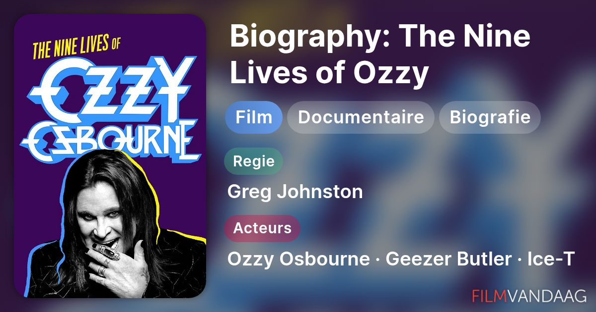Biography The Nine Lives of Ozzy Osbourne (film, 2020) FilmVandaag.nl