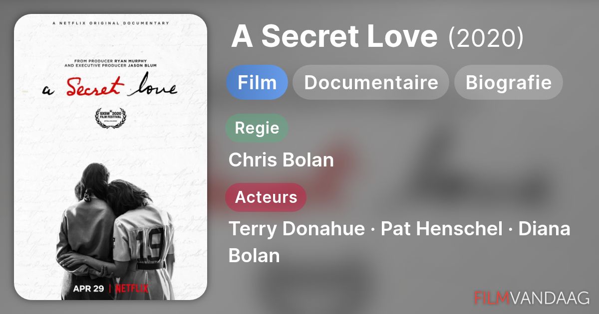 A Secret Love (film, 2020) FilmVandaag.nl
