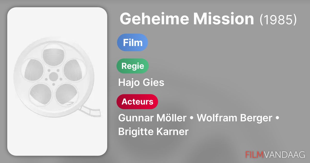 Geheime Mission (film, 1990) FilmVandaag.nl