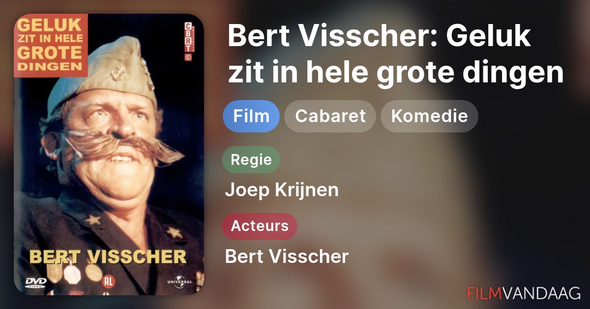 Bert Visscher: Geluk zit in hele grote dingen (film, 2002) - FilmVandaag.nl