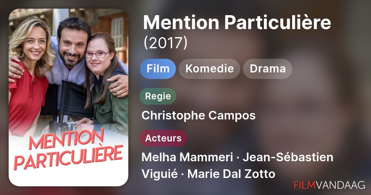 Mention Particulière (film, 2017) - FilmVandaag.nl