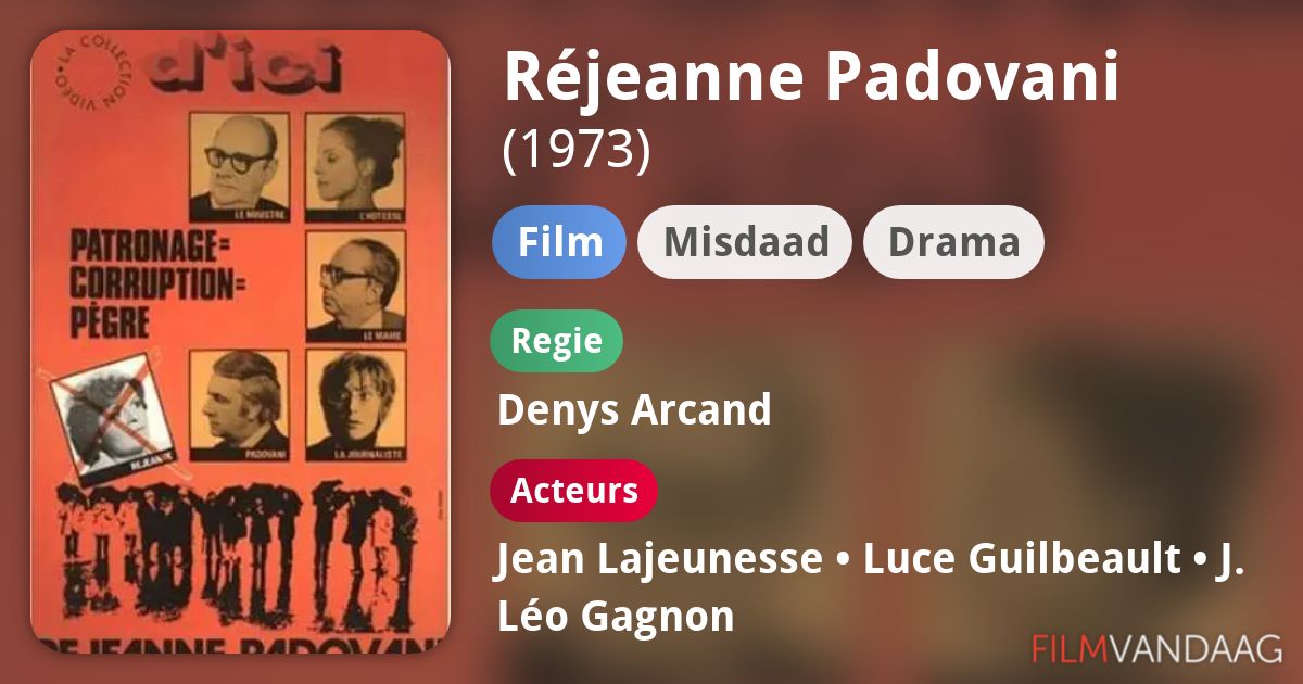 Réjeanne Padovani (film, 1973) FilmVandaag.nl