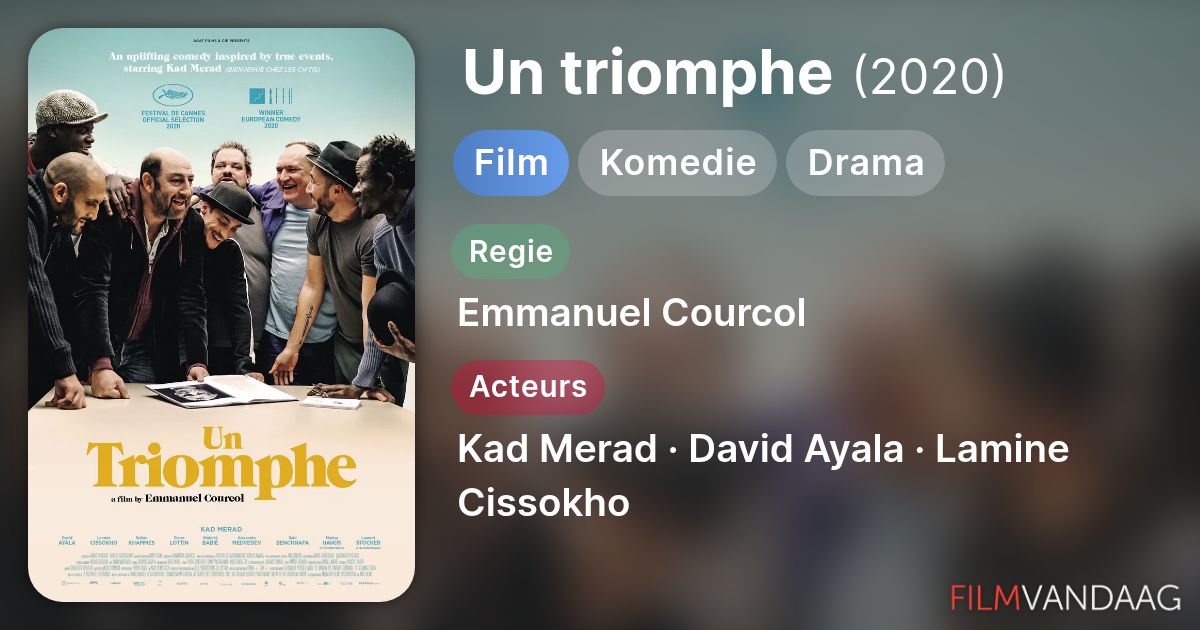 Un triomphe (film, 2020) - FilmVandaag.nl