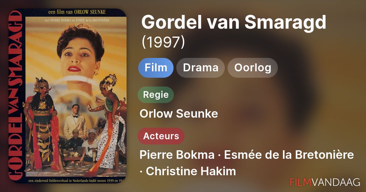 Gordel van Smaragd (film, 1997) kopen op dvd of blu-ray - FilmVandaag.nl