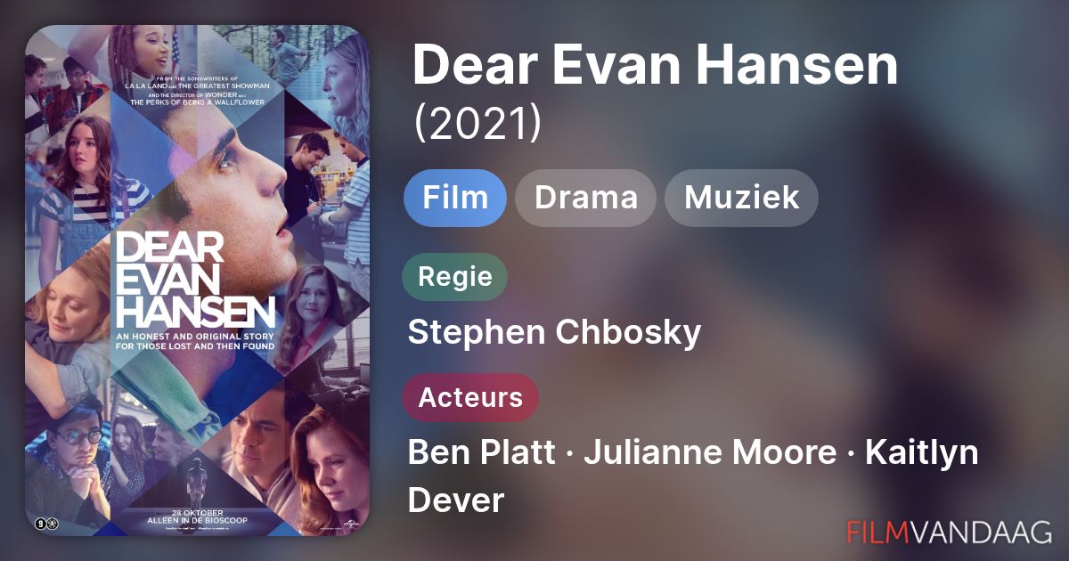 Dear Evan Hansen (film, 2021) - FilmVandaag.nl