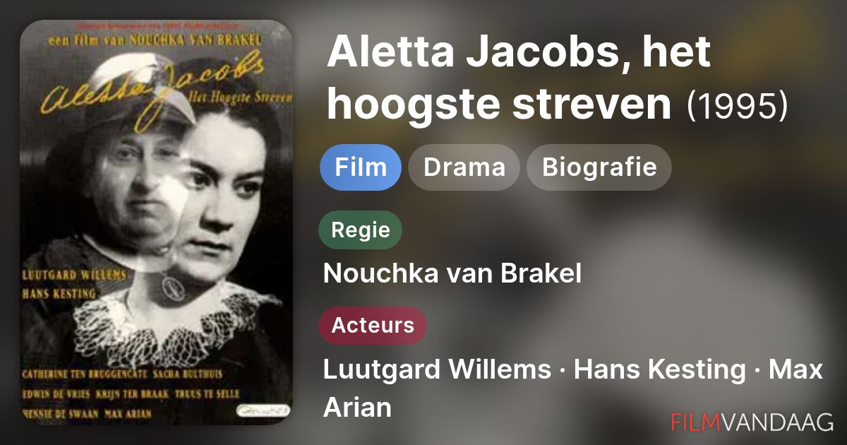 Aletta Jacobs, het hoogste streven (film, 1995) Nu Online Kijken