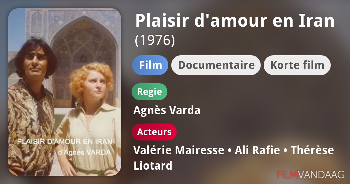 Plaisir d'amour en Iran (film, 1976) FilmVandaag.nl Plaisir d'amour en Iran (film, 1976) FilmVandaag.nl