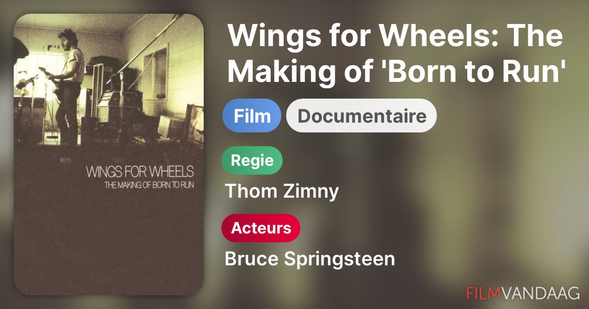 Wings for Wheels The Making of 'Born to Run' (film, 2005) FilmVandaag.nl
