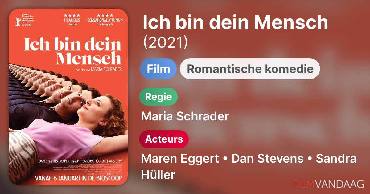 Ich bin dein Mensch (film, 2021) FilmVandaag.nl Ich bin dein Mensch (film, 2021) FilmVandaag.nl