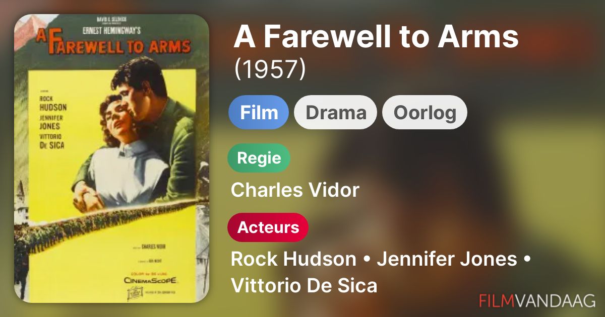 A Farewell to Arms (film, 1957) FilmVandaag.nl