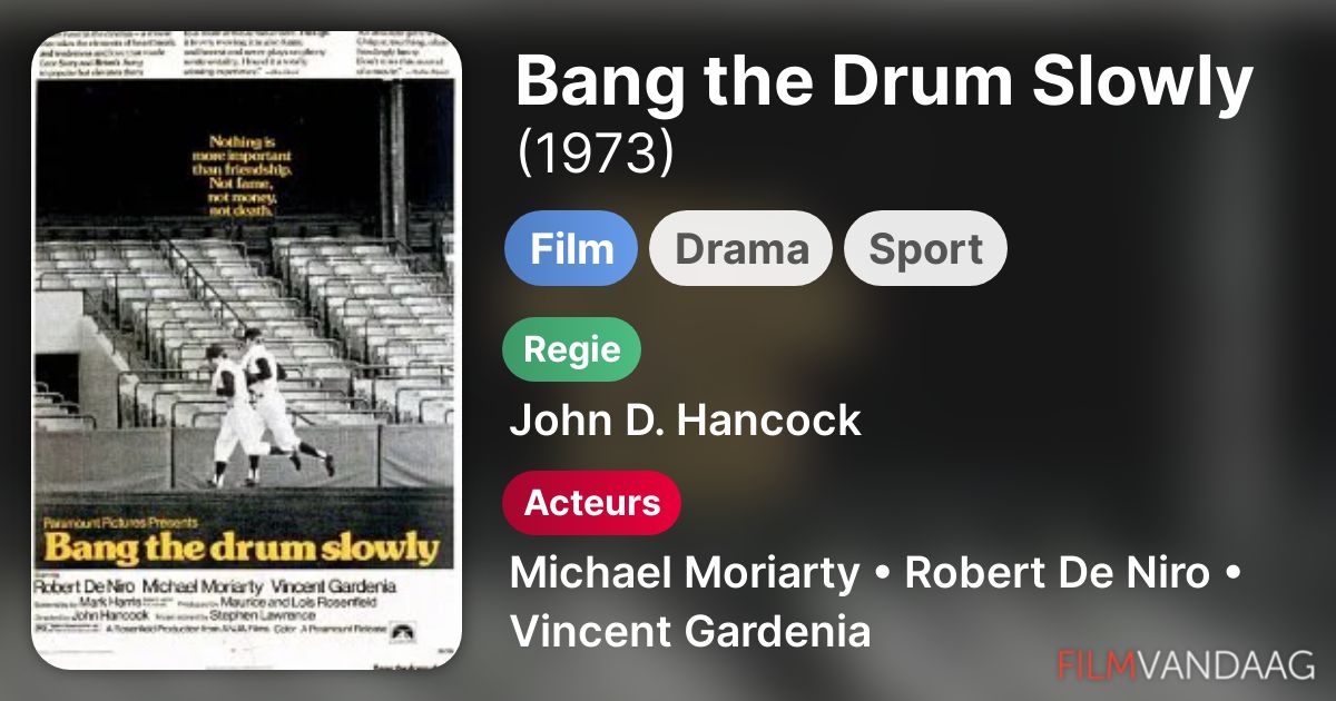 Bang the Drum Slowly (film, 1973) FilmVandaag.nl