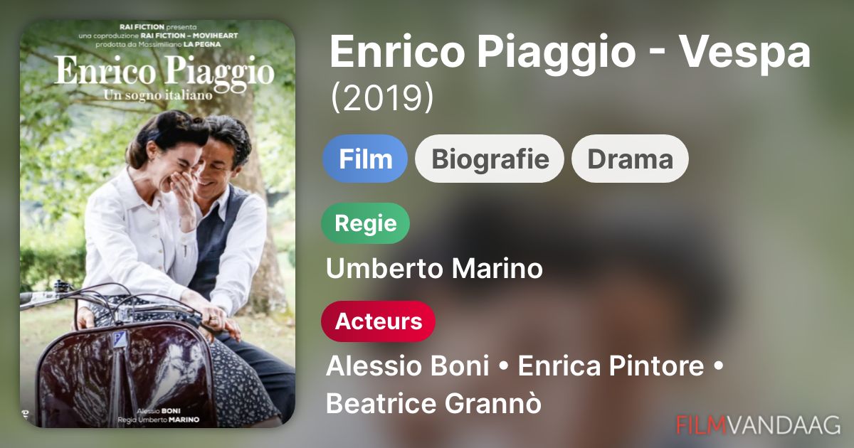 Enrico Piaggio Vespa (film, 2019) FilmVandaag.nl