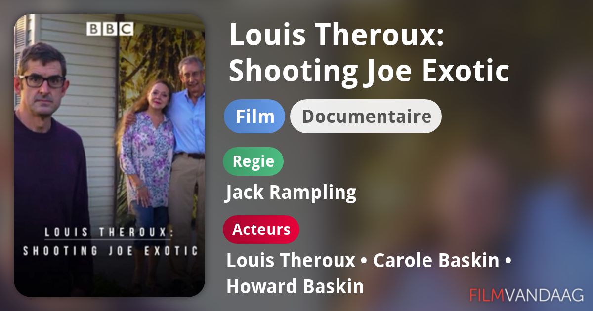 Louis Theroux Shooting Joe Exotic (film, 2021) FilmVandaag.nl