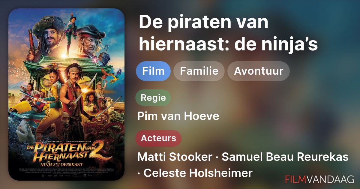 Alle acteurs in De piraten van hiernaast: de ninja’s van de overkant