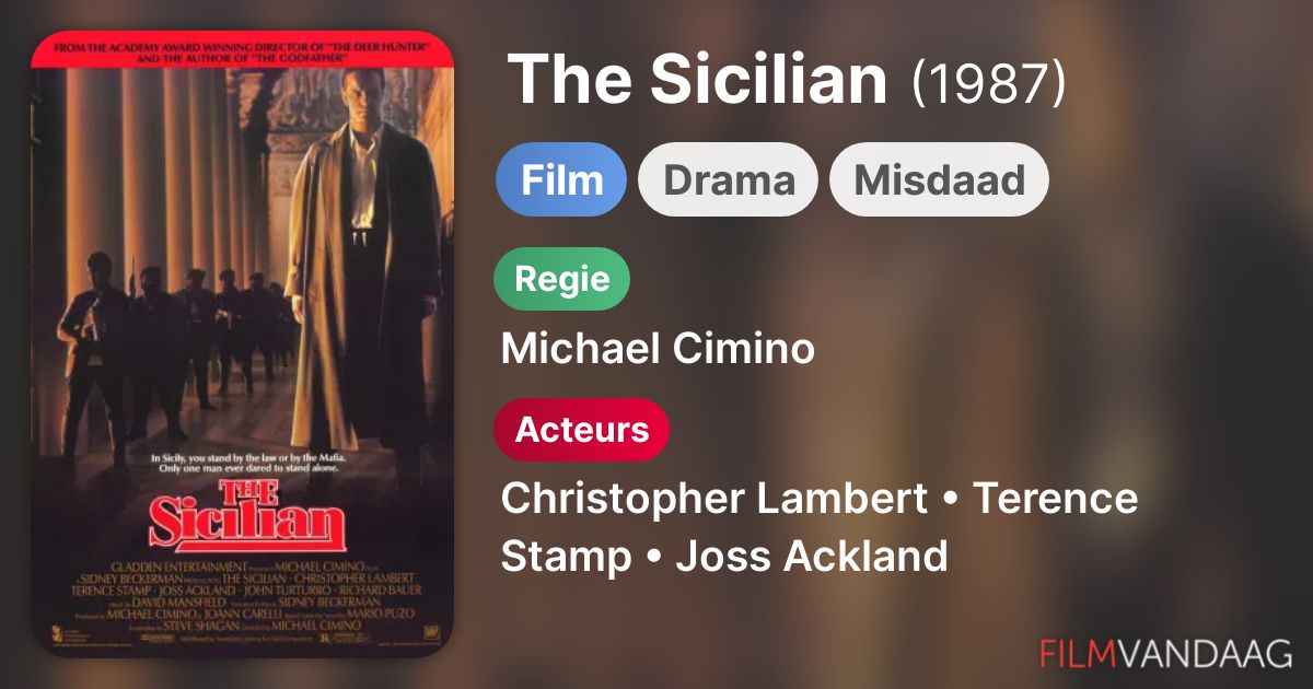 The Sicilian (film, 1987) FilmVandaag.nl