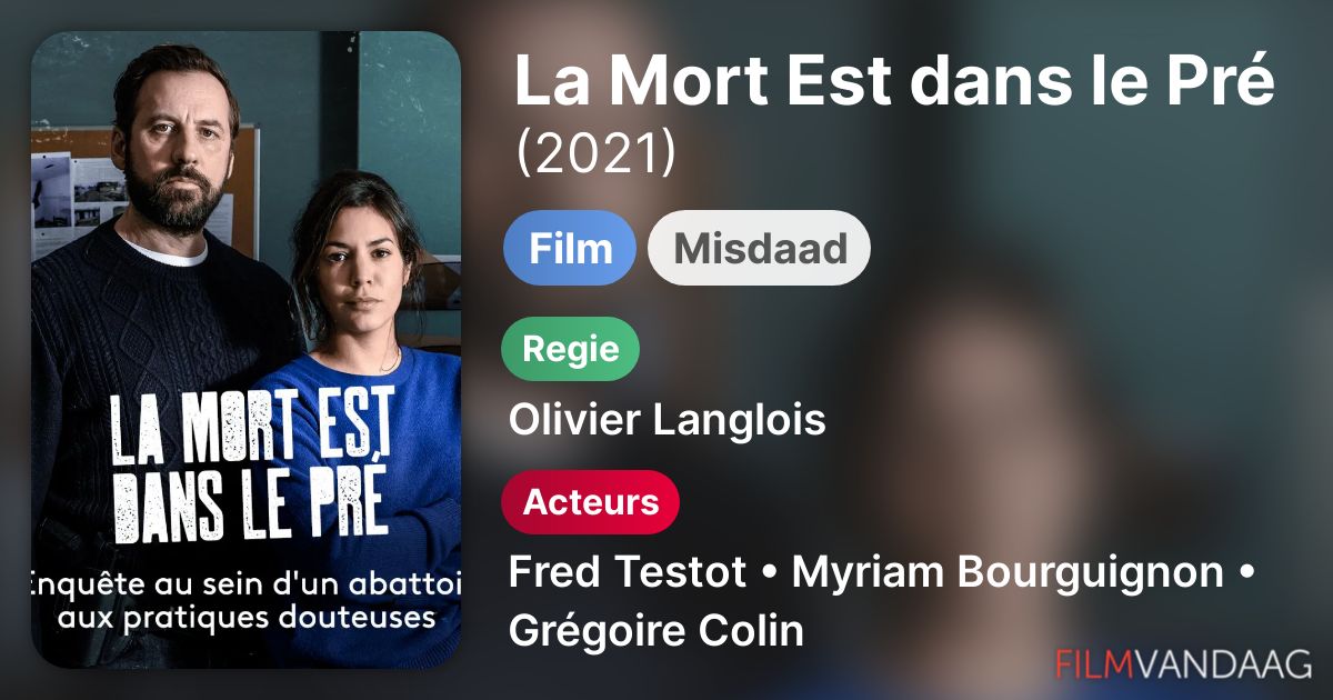 La Mort Est dans le Pré (film, 2021) FilmVandaag.nl La Mort Est dans le Pré (film, 2021) FilmVandaag.nl