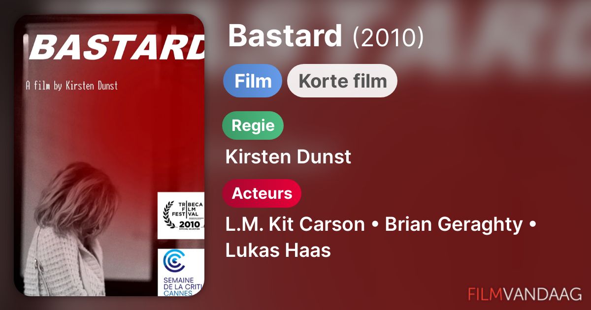 Bastard (film, 2010) FilmVandaag.nl