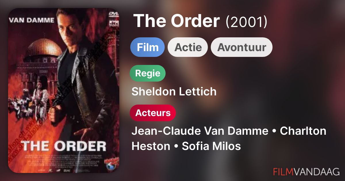 The Order (film, 2001) FilmVandaag.nl
